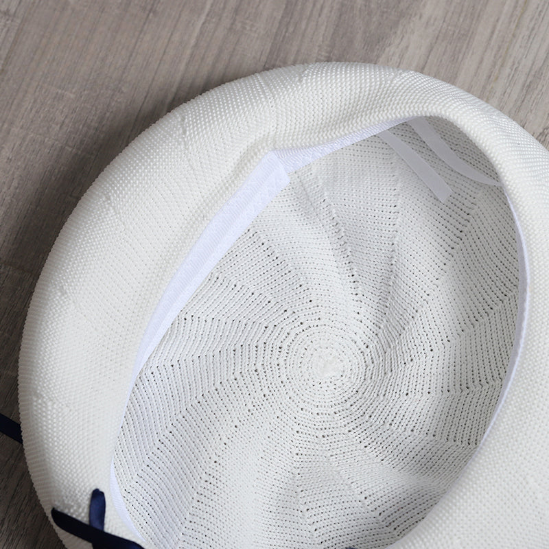 White Summer Thin Retro Daily Fashion Hat Female