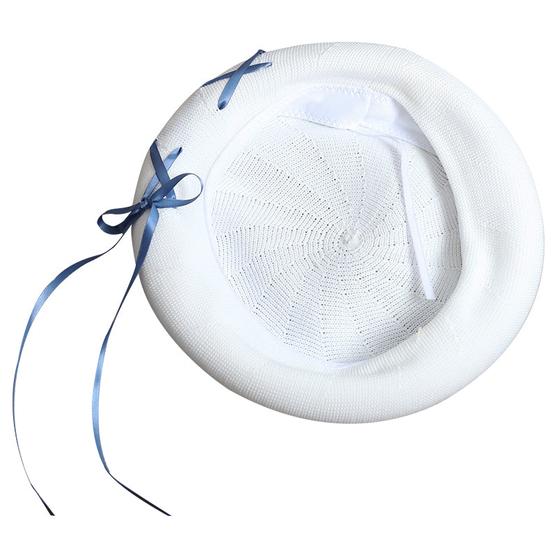White Summer Thin Retro Daily Fashion Hat Female